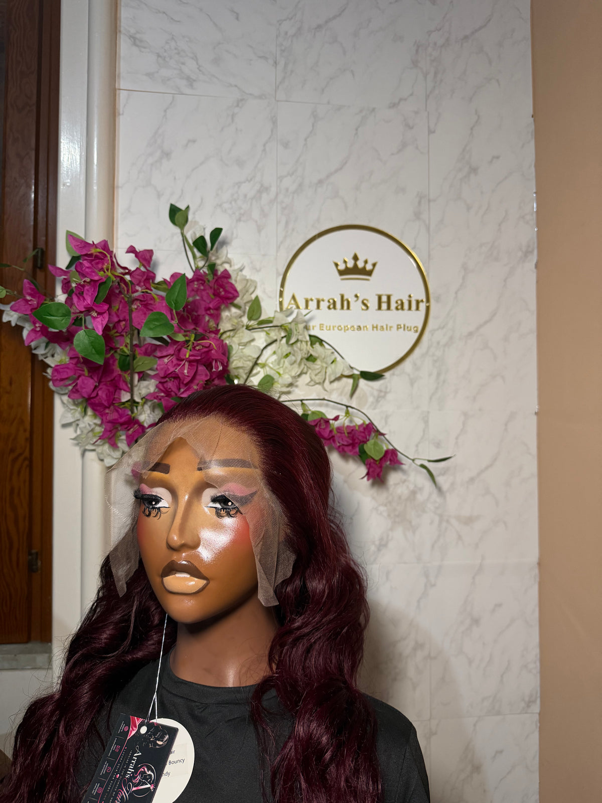 24” Burgundy Loose Bouncy Wig