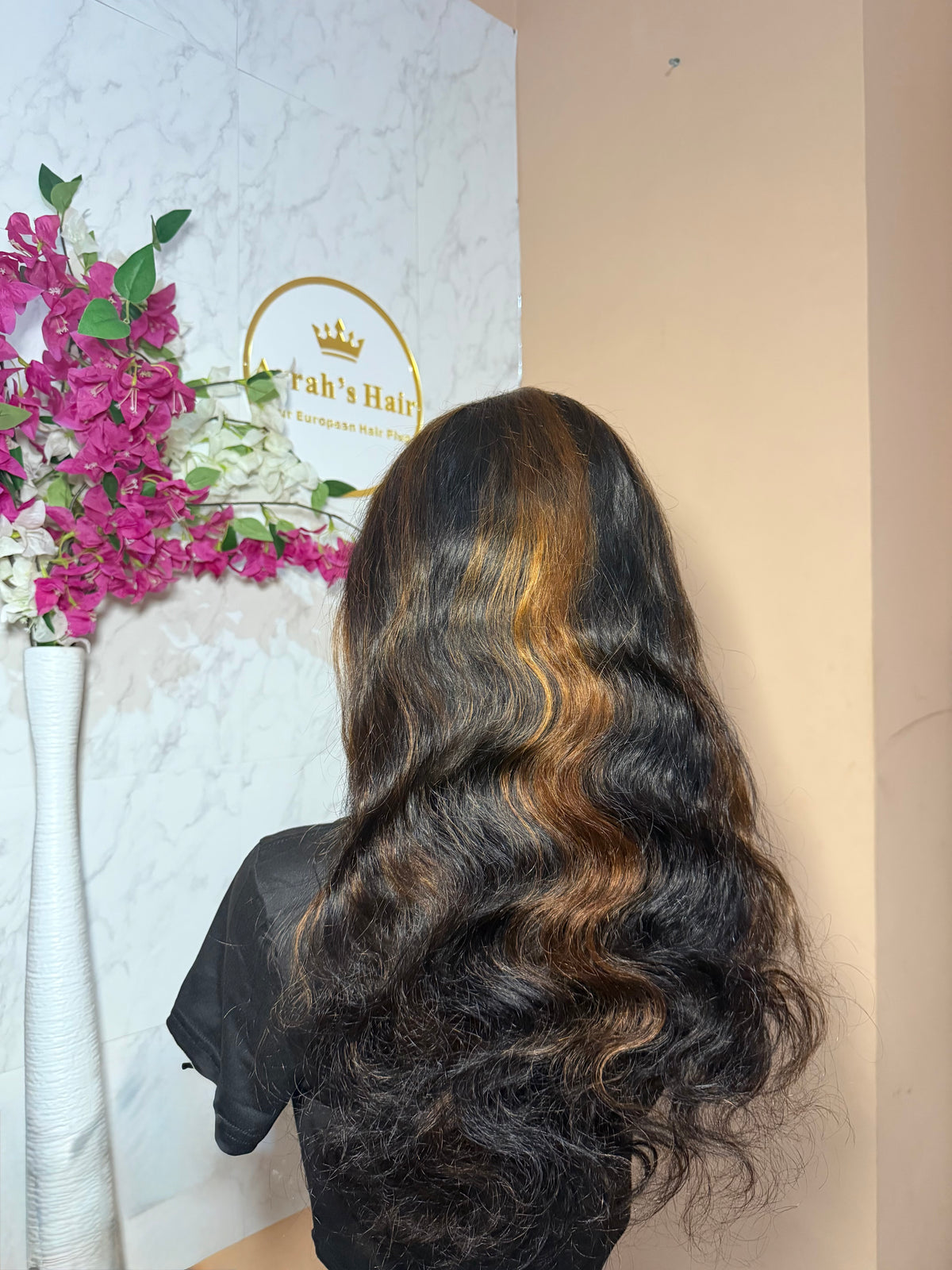 22” Caramel Highlights Body wave Wig