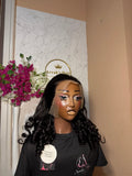 24” Black Loose Bouncy Wig
