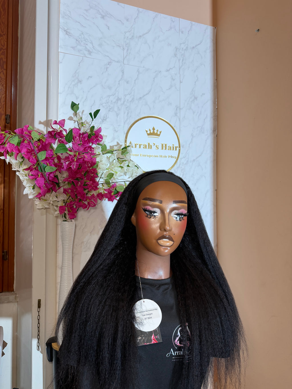 20” Yaki Straight Headband Wig
