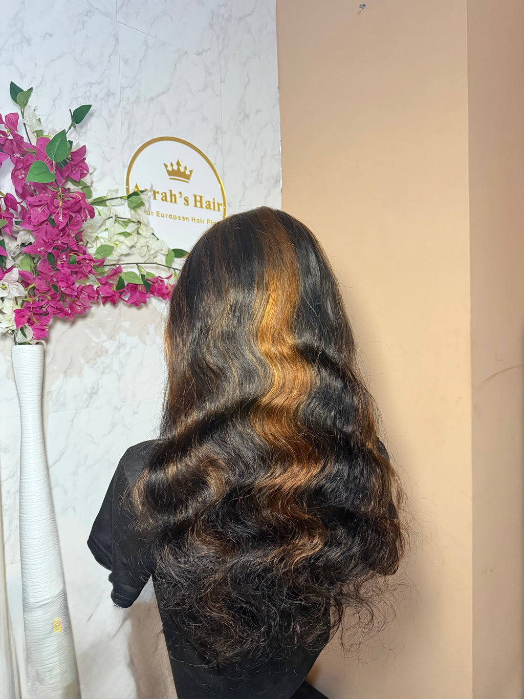 22” Caramel Highlights Body wave Wig
