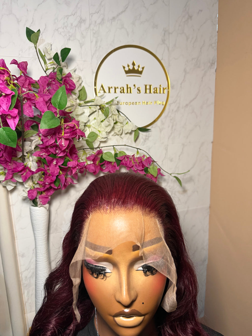 24” Burgundy Loose Bouncy Wig