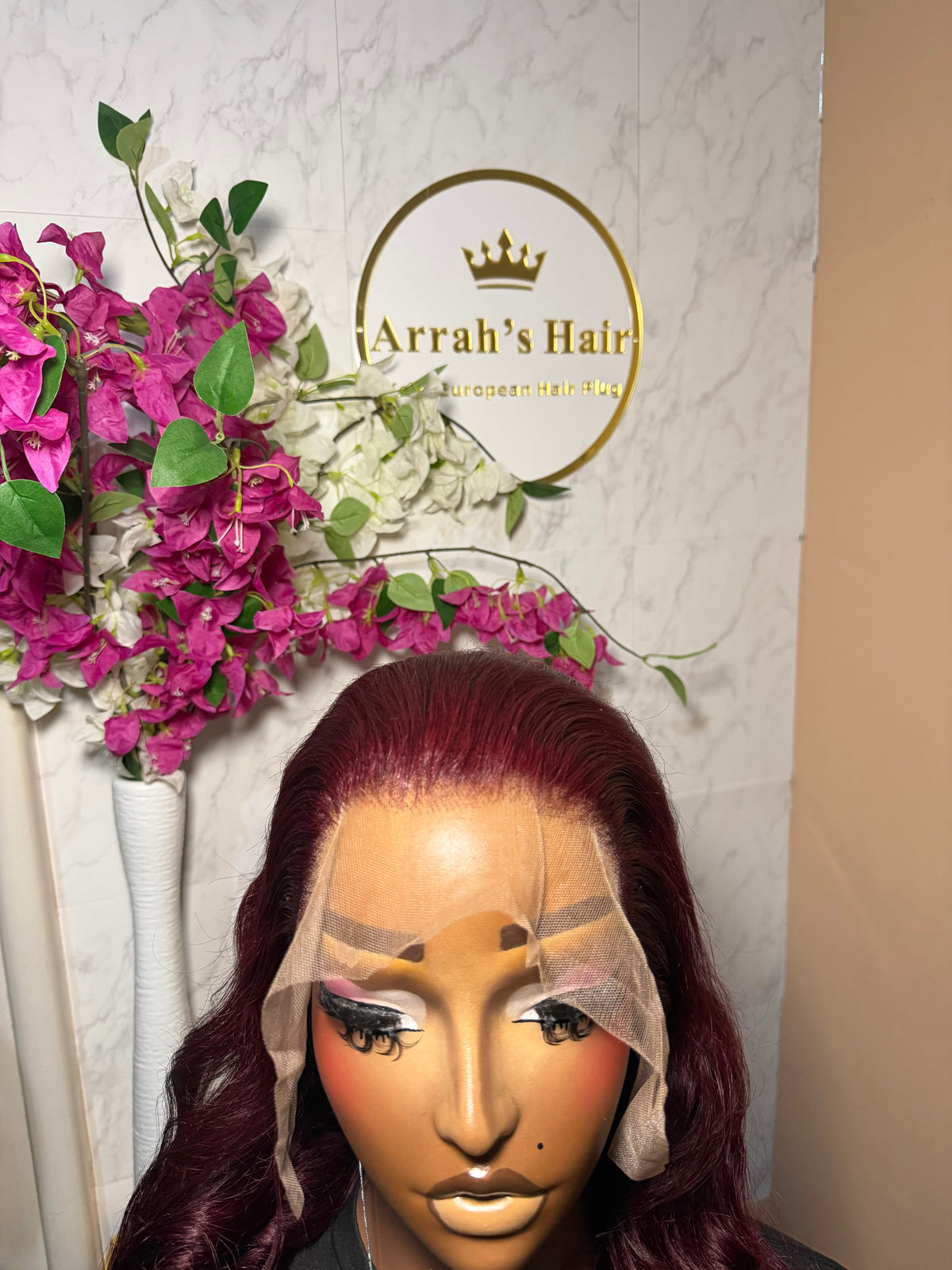 24” Burgundy Loose Bouncy Wig